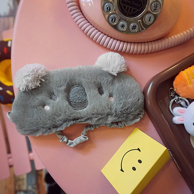 Kawaii плюшевая маска для глаз кролика коала сна девочек плюшевые игрушки детей