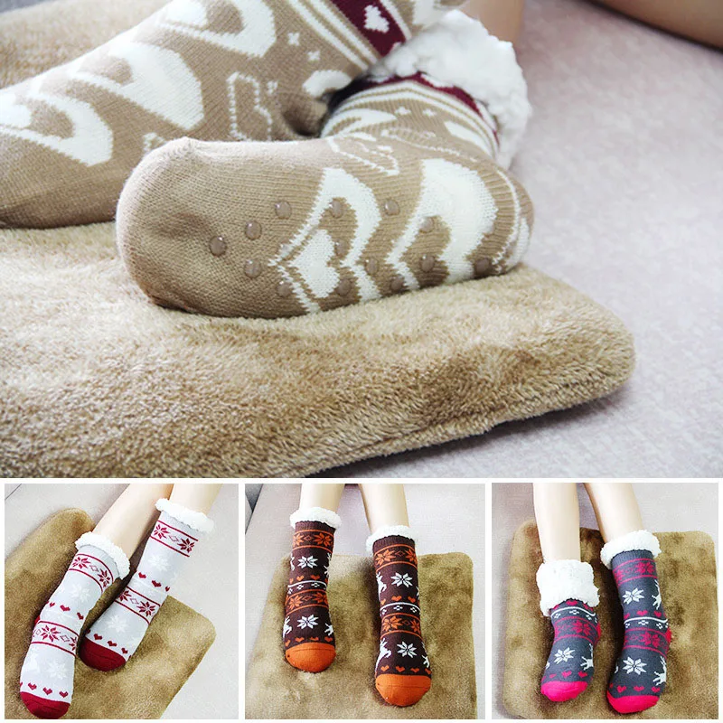 Очень теплые флисовые Носки для дома и офиса эластичные удобные толстые зимние