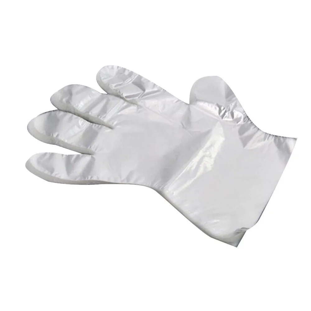 

50/100pcs Plastic Transparent Disposable Gloves Restaurant Home Service Catering Hygiene Hair Dye Gloves Work Gloves Package