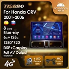 Автомагнитола TIEBRO 2DIN Android 10 для Honda CRV 2001-2006 Blu-Ray IPS QLED автомобильное радио GPS навигация Автомобильный приемник Bluetooth плеер