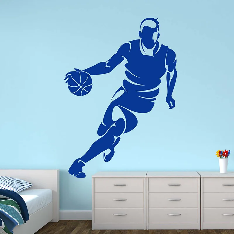 Наклейка на стену Баскетбол корзина плеер Настенная для комнаты настенный