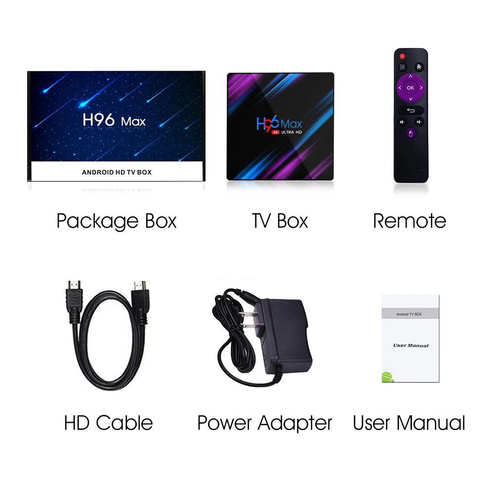 ALSTON H96 MAX RK3318 Smart TV Box Android 10.0 2GB 16GB Media player 4K Google Netflix H96MAX TVBOX | Электроника