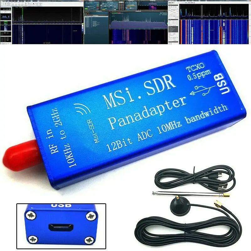 New Broadband Software MSI.SDR 10kHz to 2GHz Panadapter SDR receiver 12-bit ADC