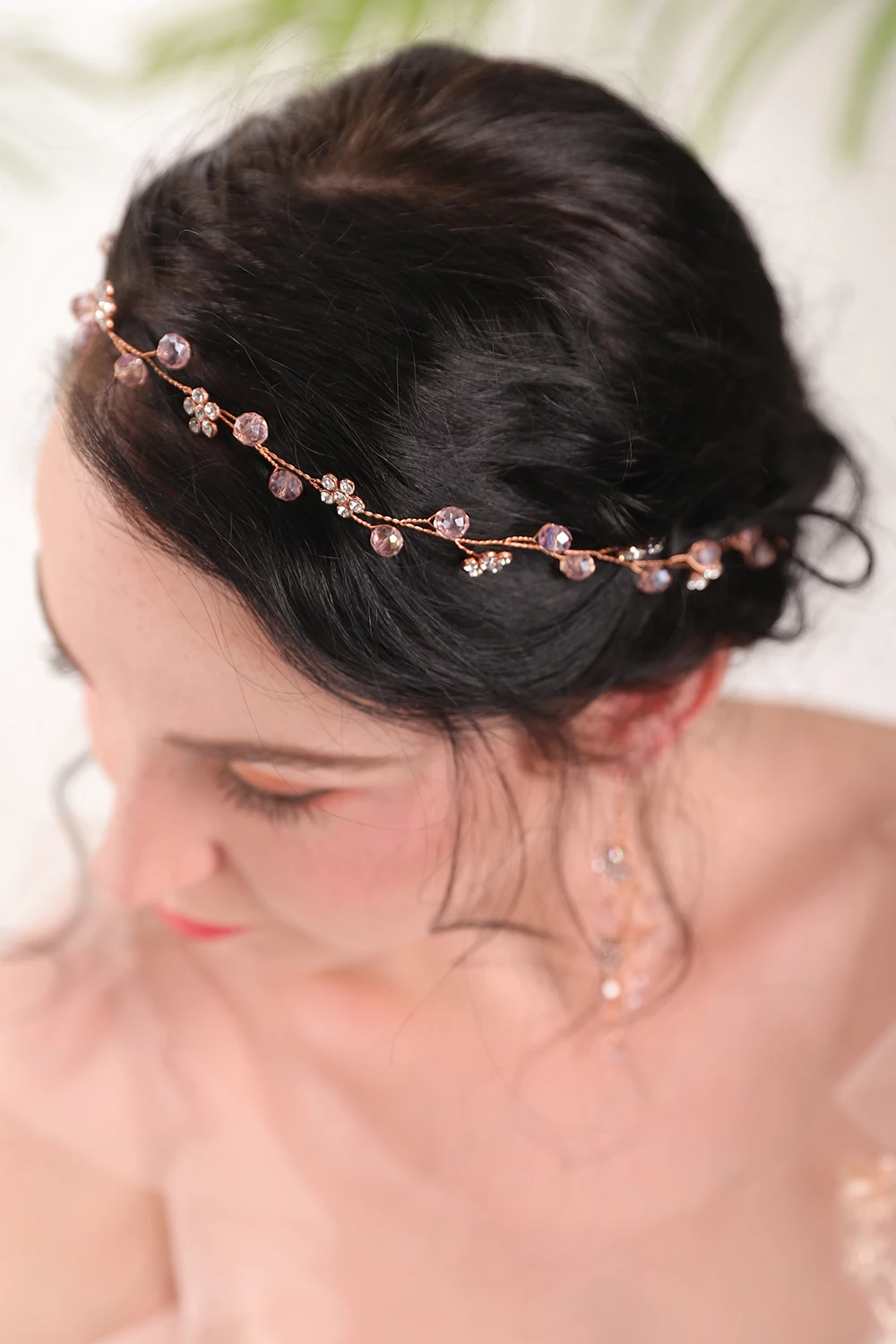 Набор свадебных аксессуаров из розового золота свадебные украшения для волос