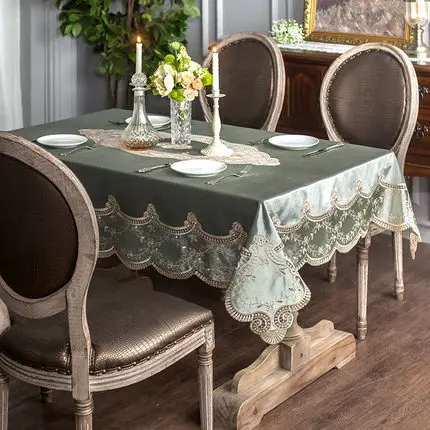 

New Arrive High-quality Hand-woven Europe Luxury Embroidered Tablecloth Table Dining Table Cover Simple Modern Dining Table Mat