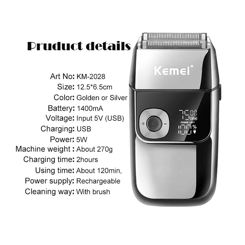 Kemei 2 in 1 Electric Shaver Men Razor Rechargeable Beard Floating Hair Trimmer Face Care Shaving Machine | Бытовая техника