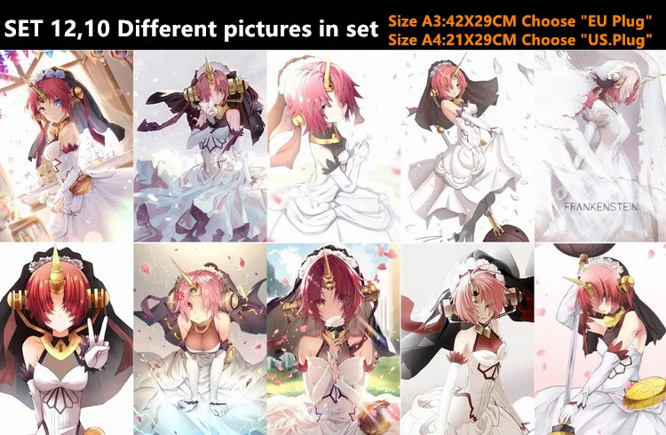10 шт./лот аниме Fate Grand Order FGO Apocrypha плакаты игрушки Франкенштейн Широ токисада