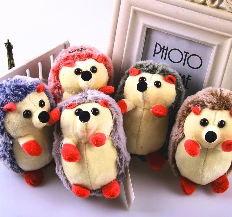 

new fashion plush 10cm Hedgehog soft Cartoons Toys cute car Pendant good quality Bag decoration birthday christmas gift for kid