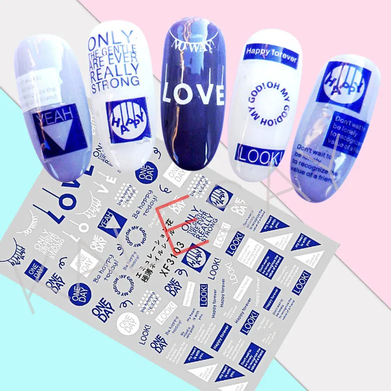 3d-этикетка сделай сам фирменный логотип наклейки для ногтей самоклеящиеся