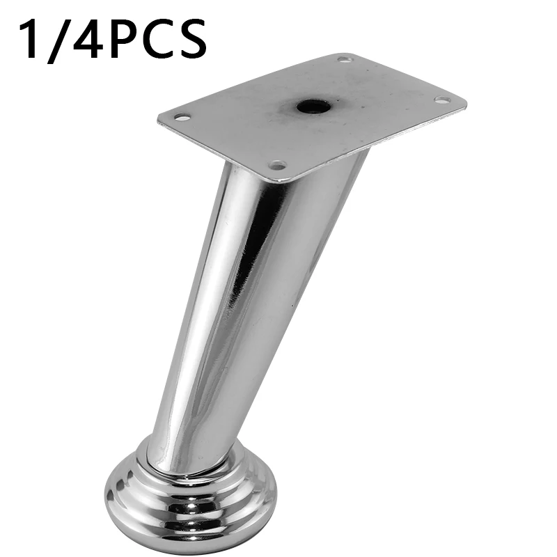 

Metal Furniture Support Legs Modern Style Chrome Furniture Legs 120mm For Sofa TV Stands Cabinet Beds Table with Screws 1/4PCS