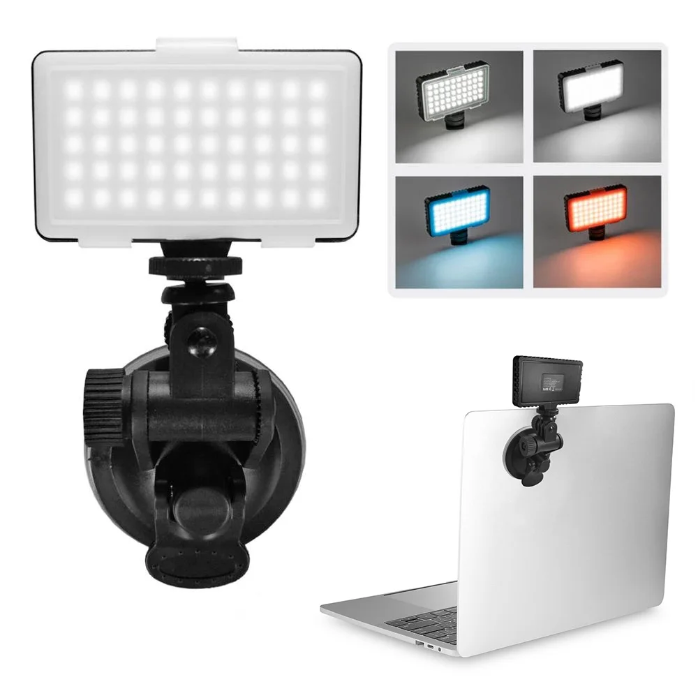 

LED Mini Video Light 6500K Built-in Battery Fill Light lamp with Suction Cup Mount for Phone Camera Shooting