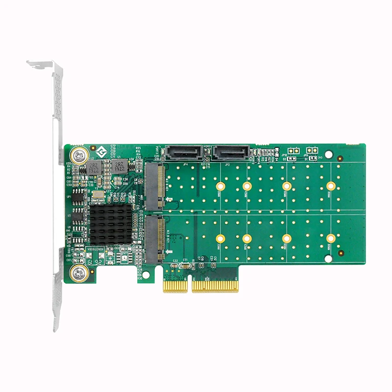 Четырехполосная плата контроллера Linkreal PCIe 2 0 с 4 портами M.2 SATA 3 RAID Marvell 88SE9230 Chipset