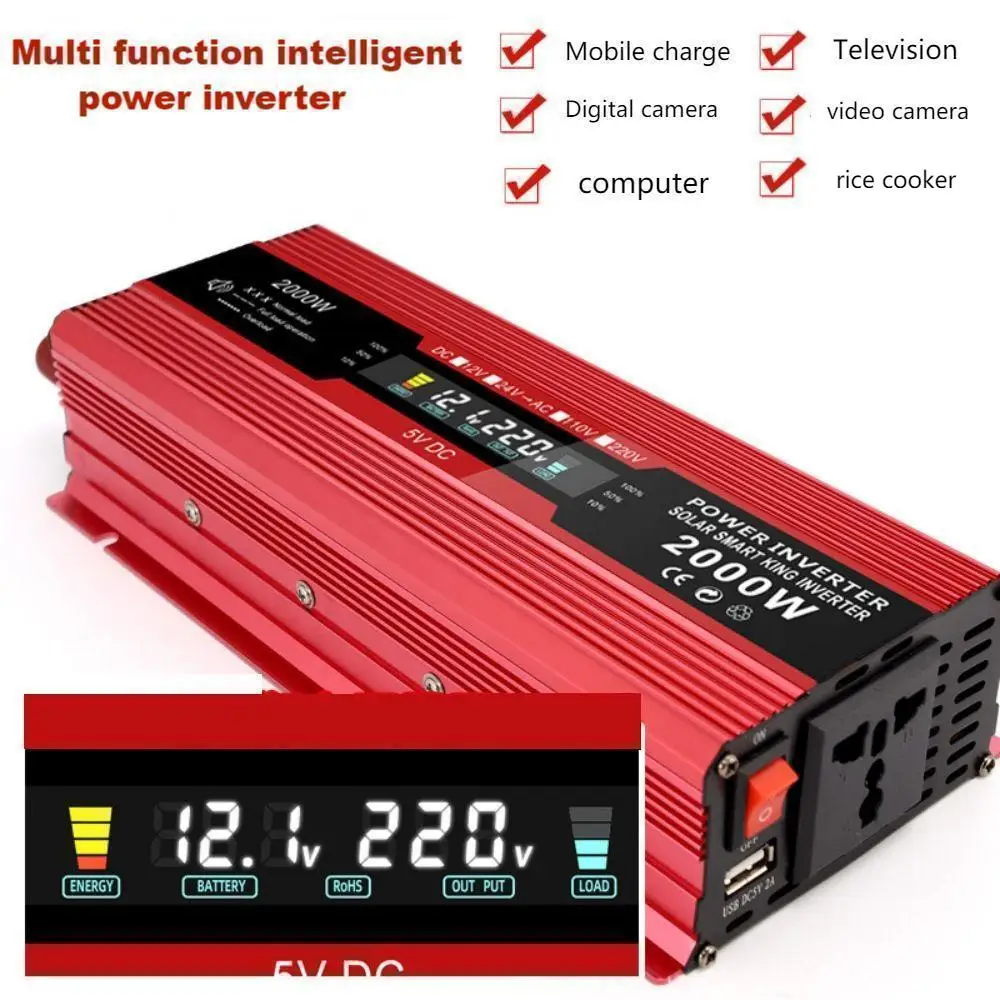 

2000w3000w4000w к 220v12v24v48v60v 2000w 1200w 500wsolar Интеллектуальный инвертор высокой мощности
