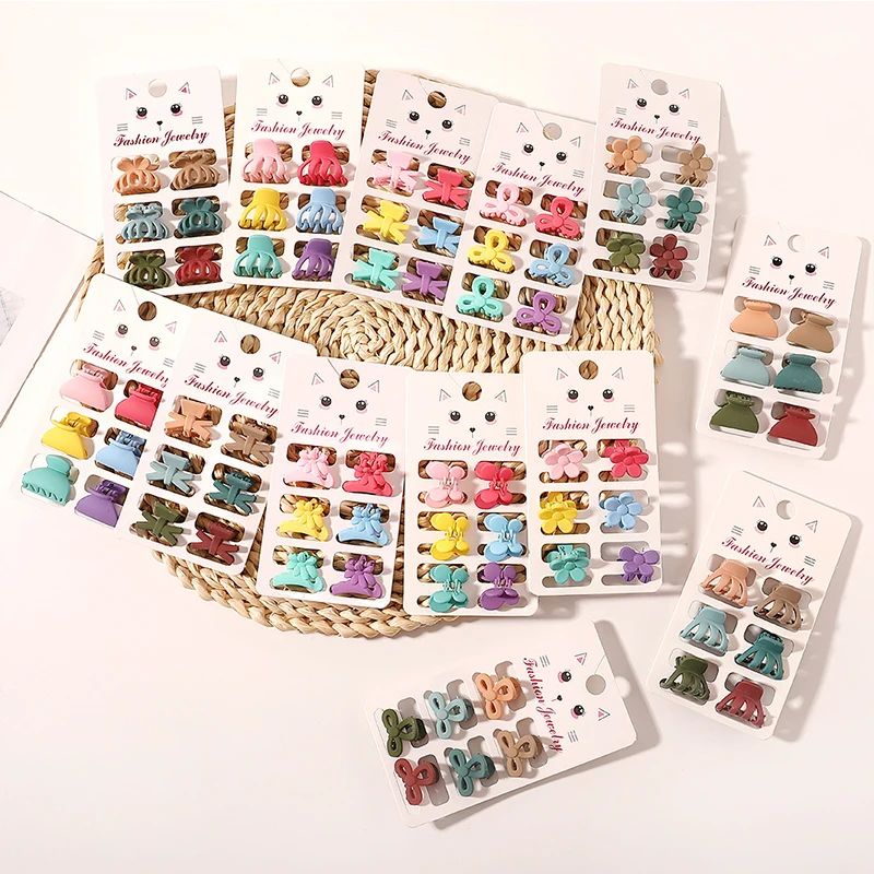 

2021 Resin Morandi Color Clip Amber Hair Clip Simplicity Clip Mini Women Hair Accessories Fashion Small Clip Mini Korean Style