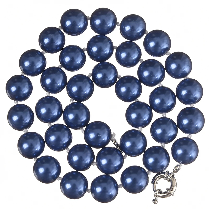 Ожерелье из жемчуга сделай сам 12 мм круглое ожерелье синтетического