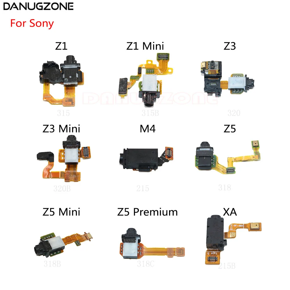 

Earphone Audio Jack Headphone Socket Headset Port Flex Cable For Sony Xperia Z1 Z3 Mini M4 XA Z5 Z5P Z5C / Z5 Compact Premium