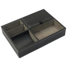Pu Leather Nightstand Tray Organizer For Men Desk Dressing Room Top Storage Box Jewelry Keys Phone Wallet Watch Accessories Pu Leather Nightstand Tray Organizer For Men Desk Dressing Room Top Storage Box Jewelry Keys Phone Wallet Watch Accessories