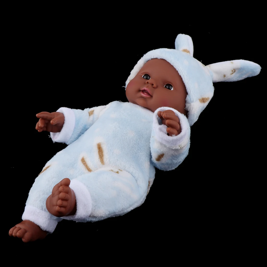 

Dark Skinned Soft Body Doll Baby Doll in Clothes Children Toys