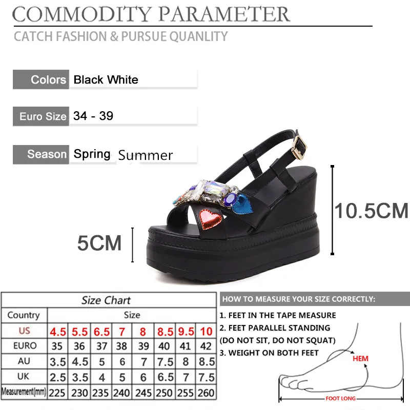 Женские босоножки на танкетке BYQDY летние сандалии платформе с ремешком щиколотке