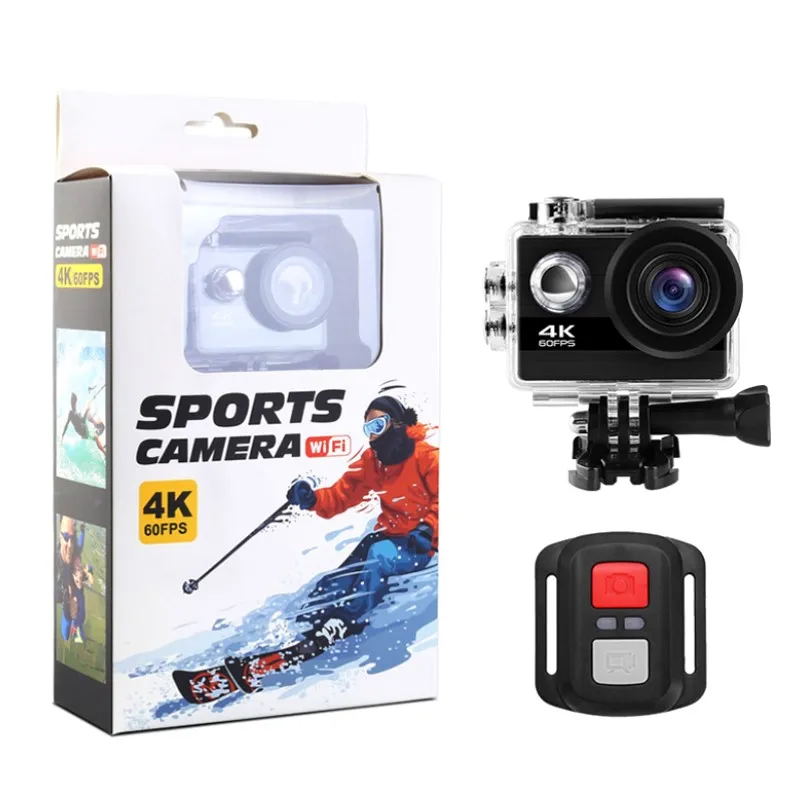 Camera Add Remote Экшн-камера Go pro Ultra 4 K/60FPS камера WiFi Спортивная экшн-видеокамера s 170D Подводная Водонепроницаемая камера 2,4 пульт дистанционного управления - Цвет: Camera Add Remote