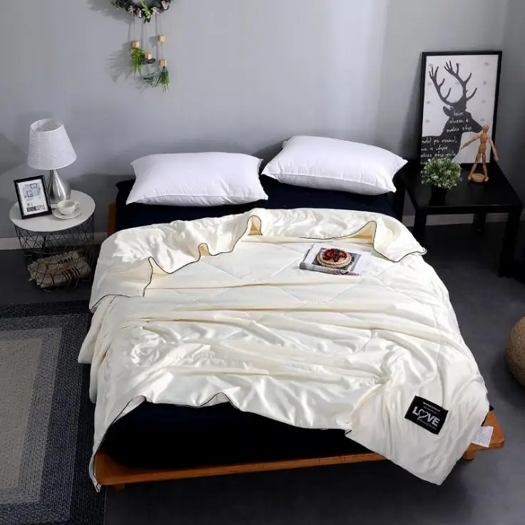

Summer Pure color Air Conditioner Cool Thin Quilt Comfortable Home Textile Bedding Comforters Duvets