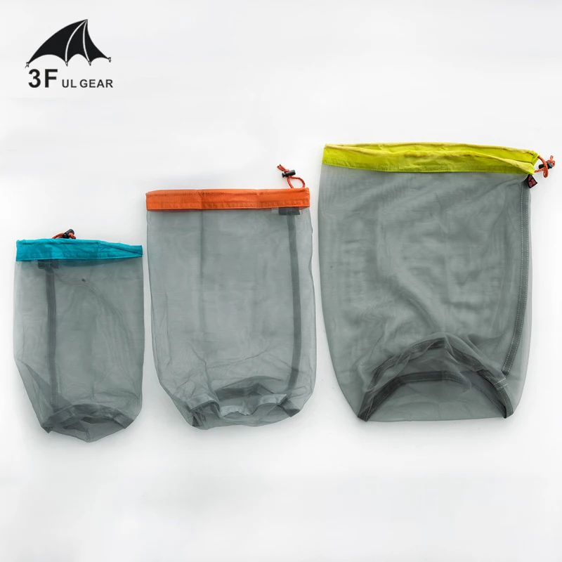 Сетчатая Сумка 3F ul Gear No-see-um 3 размера 25*12 см/40*20 см/30*15 см светильник для кемпинга на