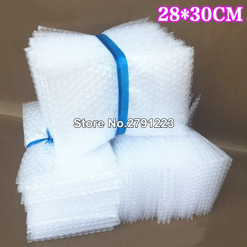 50 шт 28*30 см пластиковая упаковка конверт белый пузырчатый пакет PE прозрачный