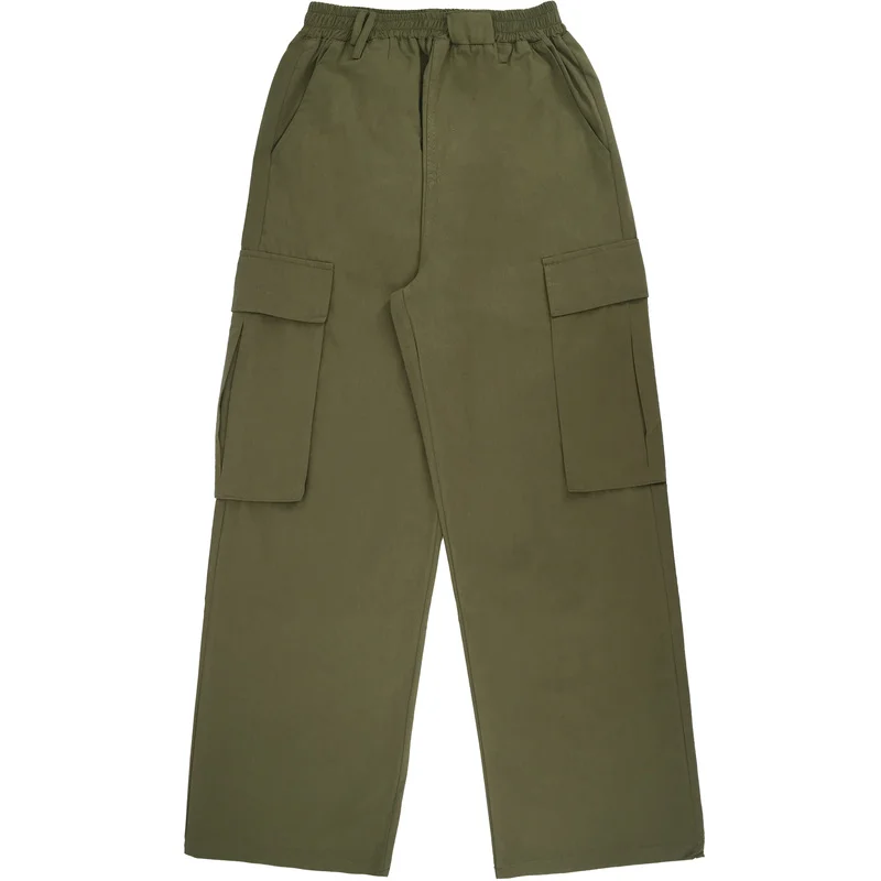 

GOOHOJIO 2020 New Autumn All-match Casual Pants Ladies Solid Color Wide Legs Chic Pants for Women Casual Fashionable Women Pants