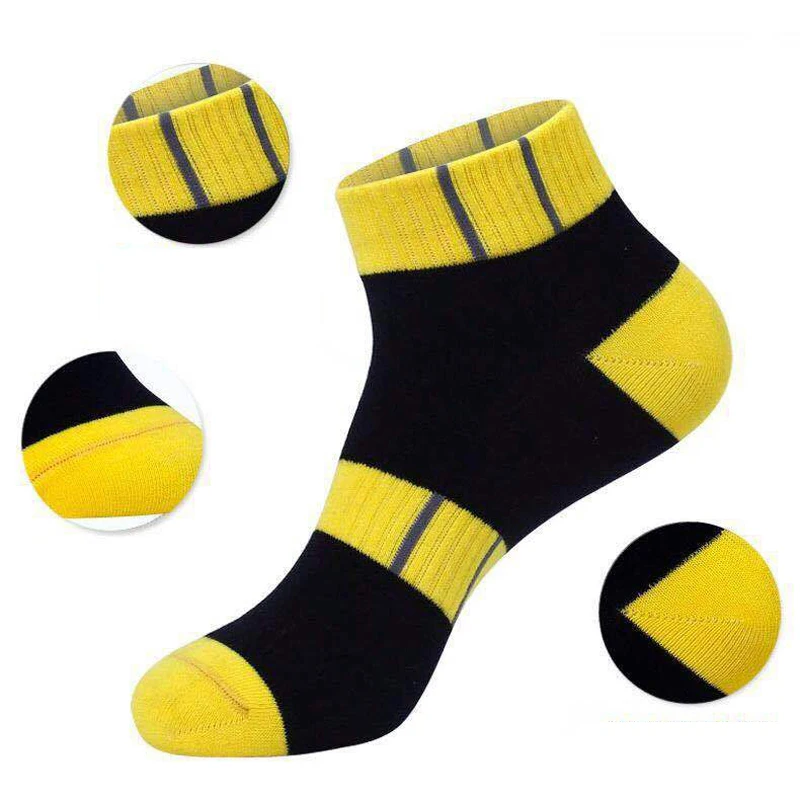 5 pairs/lot New style Quality Spring summer sports socks men junior middle school students four seasons sweat absorption socks