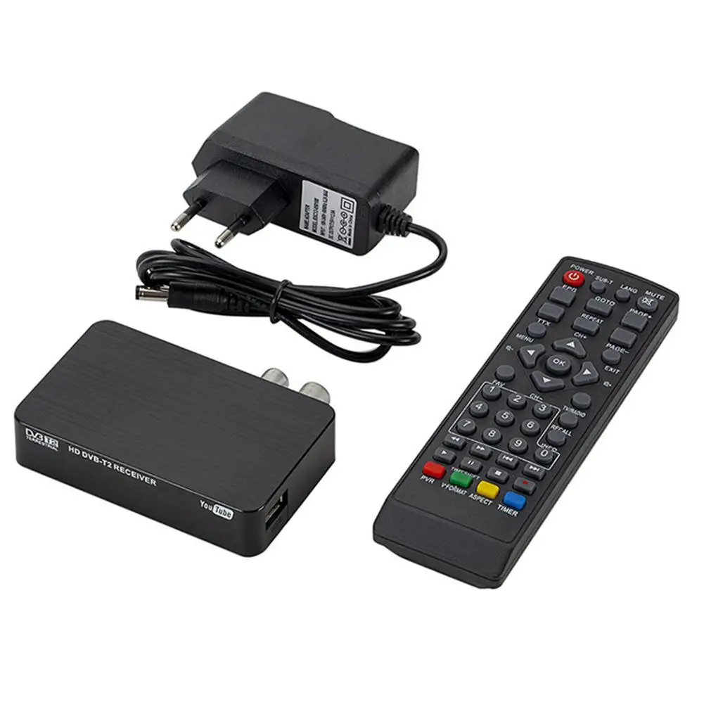 Полностью HD 1080P цифровой DVB-T2 Мини Многофункциональный наземный ТВ-тюнер мощный телеприставка 3,62*2,24* дюйма