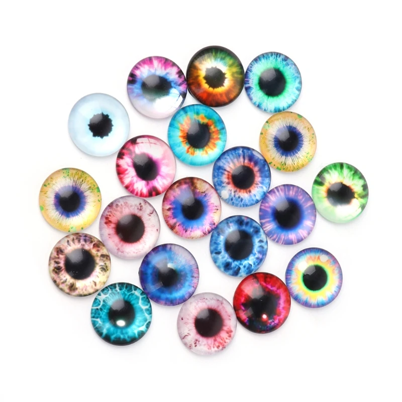 

20Pcs Glass Dolls Eye DIY Handcraft Animal Eyes Jewelry Accessories 10/16/20mm 97BE