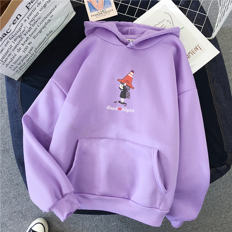 purple3 Женские толстовки, большой размер Досуг, с длинным рукавом, с капюшоном, Женский пуловер, мягкие хлопковые женские свитшоты в Корейском стиле - Цвет: purple3