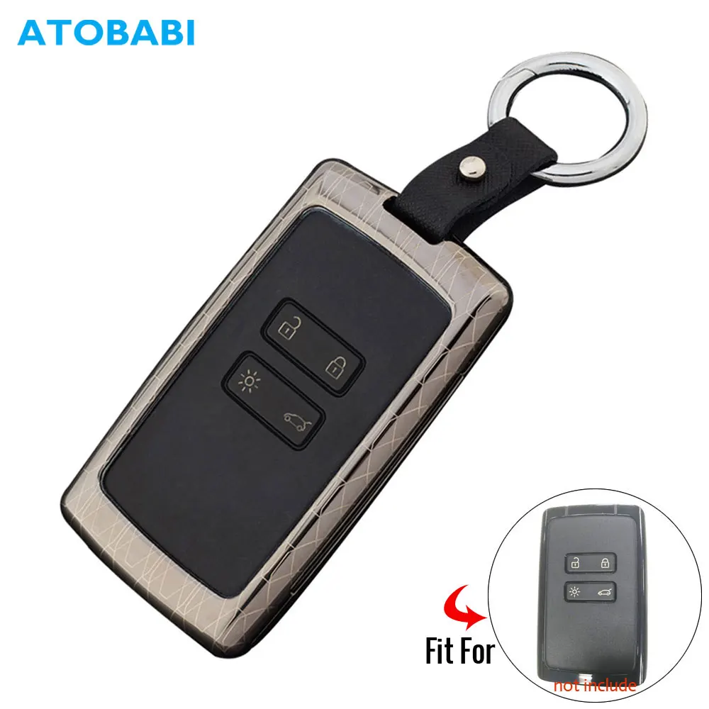 Чехлы для автоключей из оцинкованного сплава ATOBABI для Renault Clio Talisman Megane Scenic Kadjar Captur Koleos Smart Remote Fob Shell Cover