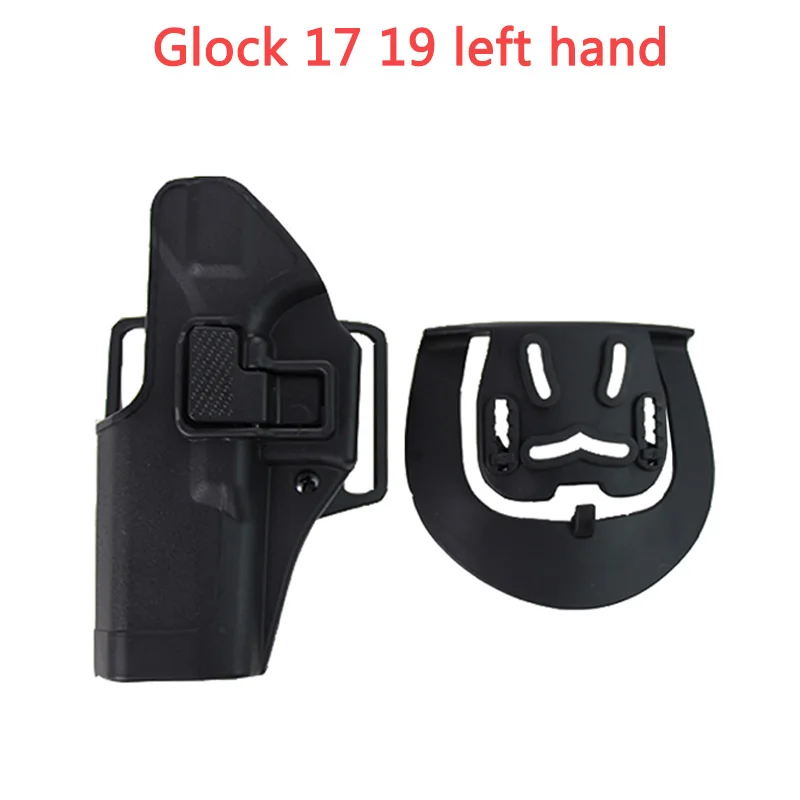 Black Left hand Тактическая кобура для Glock 17 19 22 23 26 пистолет ружье для страйкбола кобура чехол Аксессуары для охоты и спорта Пояс Талия левая/правая рука - Цвет: Black Left hand