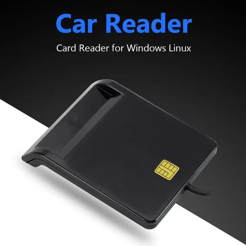 

VKTECH Card Reader Portable USB 2.0 Smart Card Reader DNIE ATM CAC IC ID Bank Card SIM Card Cloner Connector for Windows Linux