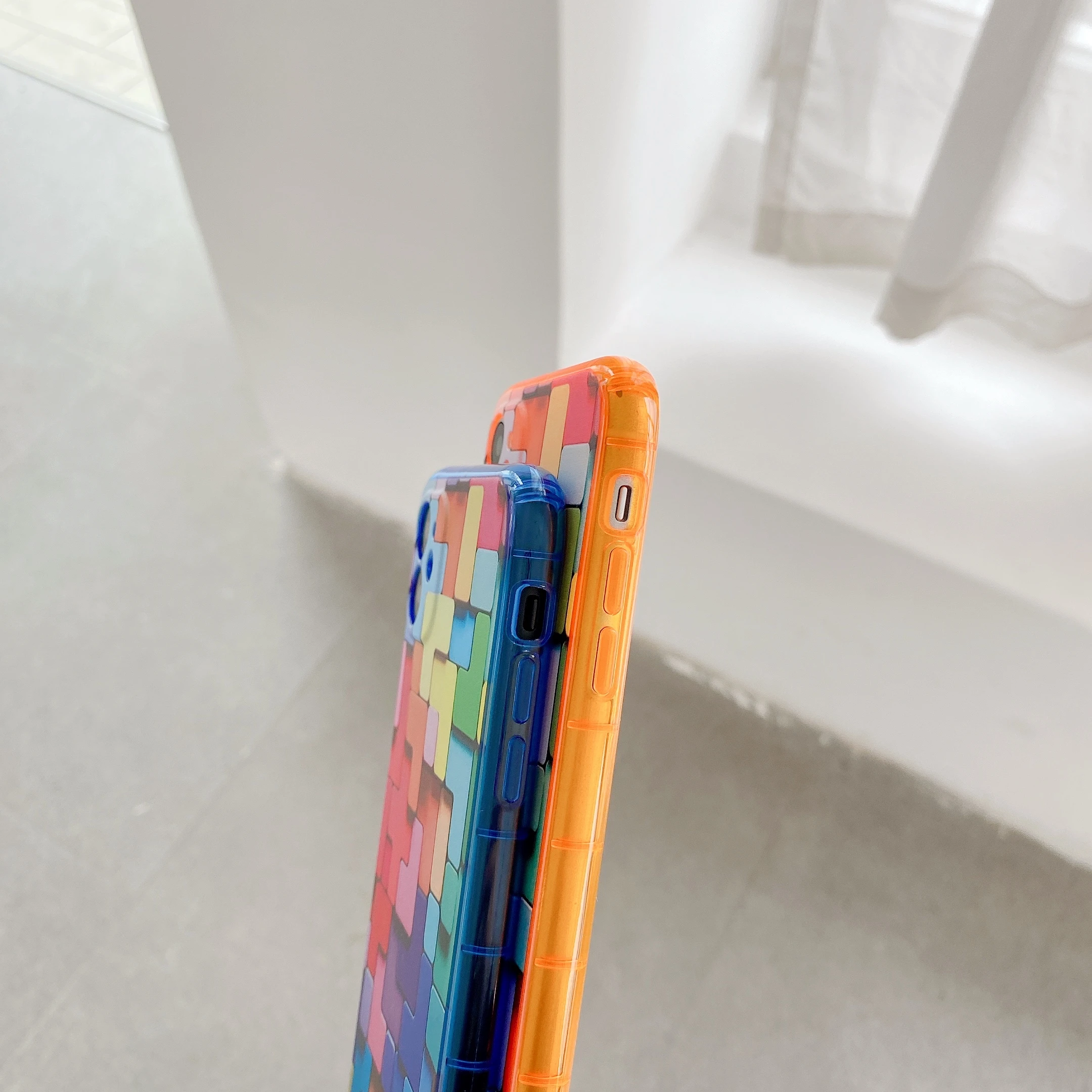 Флуоресцентные Чехлы для новорожденных Для iPhone 12 Pro Max XR XS 7 8 Plus силиконовый