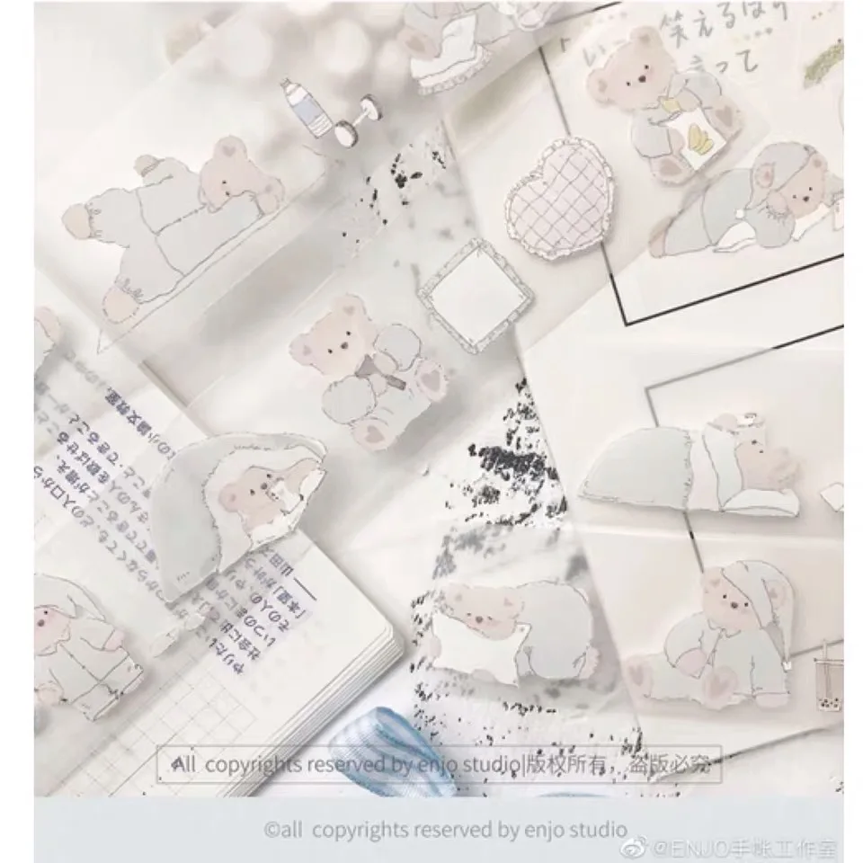 1 рулон Teddy bear good night аниме персонаж васи лента петля 85 см Специальные чернила kawaii