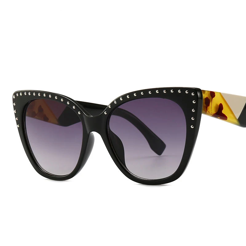 Солнцезащитные очки кошачий глаз женские роскошные модные брендовые