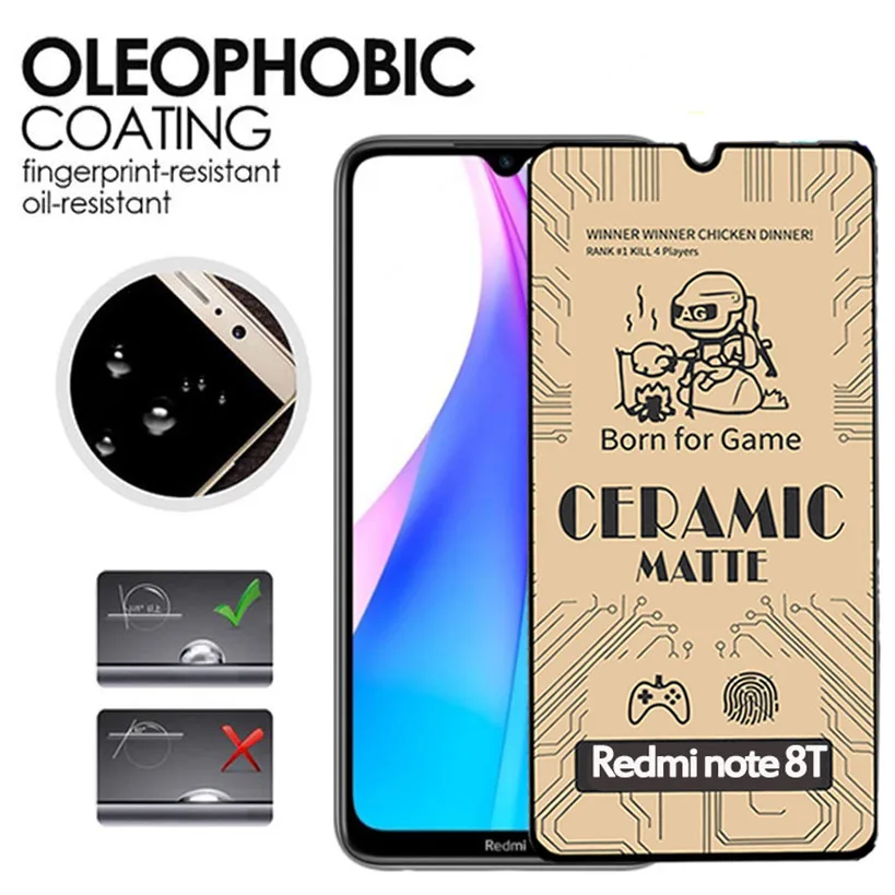 protectores de pantalla redmi note 8t, Cer&aacute;mica matte pel&iacute;cula para xiaomi redmi note 8pro protector de pantalla redmi note 9s 9a 9c 9 t moviles redmi 9 protector Camera redmi note 9 s cristal templado redmi note 8 t-4