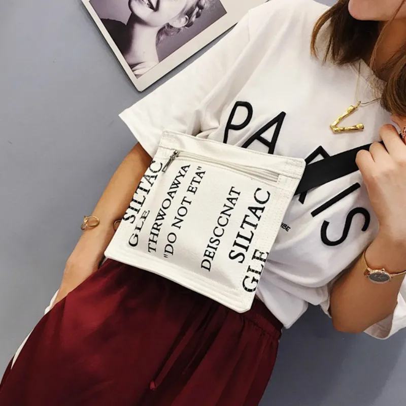 Холщовый конверт с надписью Уникальный Стильный дизайнерский женский складной