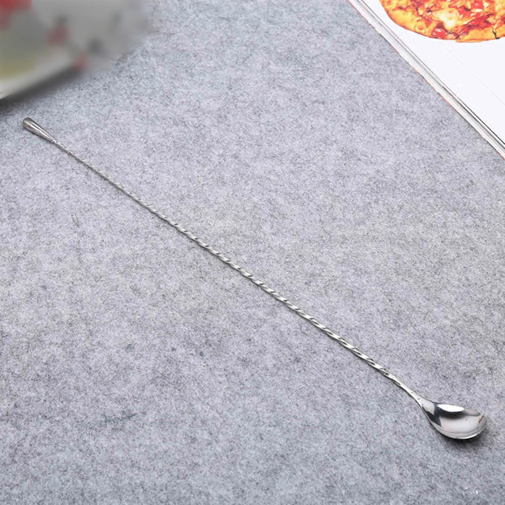 Ложка для бара портативная спиральная ручка шейкер коктейлей из нержавеющей