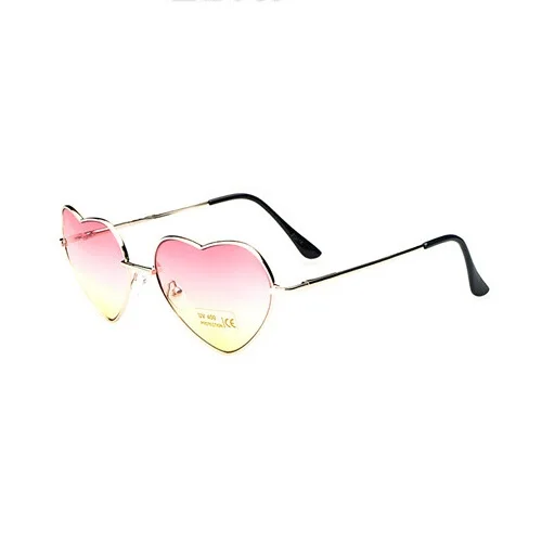 Очки солнцезащитные очки с отражающими линзами в форме сердца женские модные