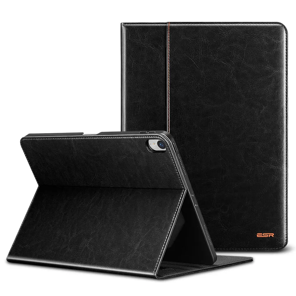 Black Чехол ESR для iPad Pro 11 премиум класса из искусственной кожи бизнес-Чехол-книжка с подставкой Карманный автоматический смарт-чехол для нового iPad Pro 11 чехол - Цвет: Black