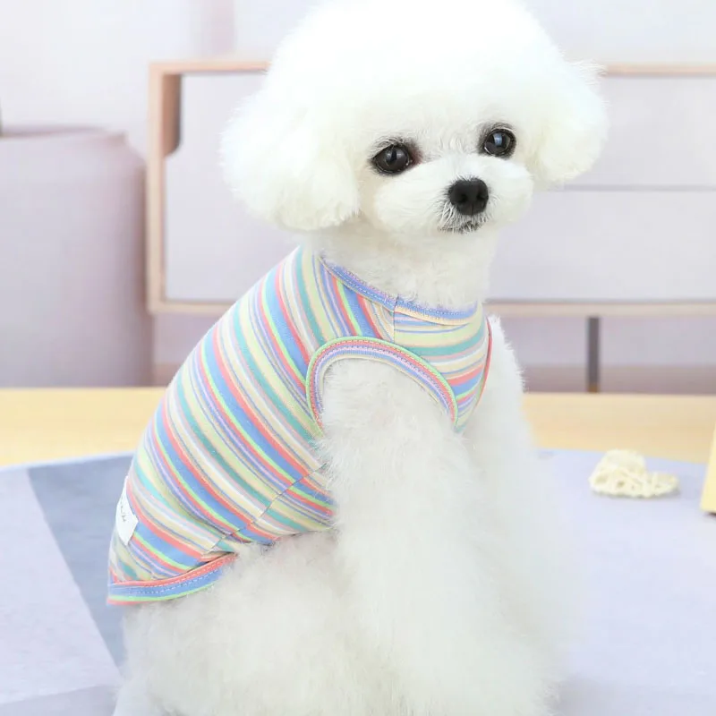 _ Жилет для кошек и собак толстовки синяя желтая одежда щенков майка без рукавов