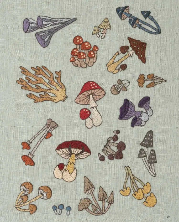 

PieniSieni Plant Embroidery Book 3D Flower Embroidery Technique Plant Embroidery Pattern Tutorial Book