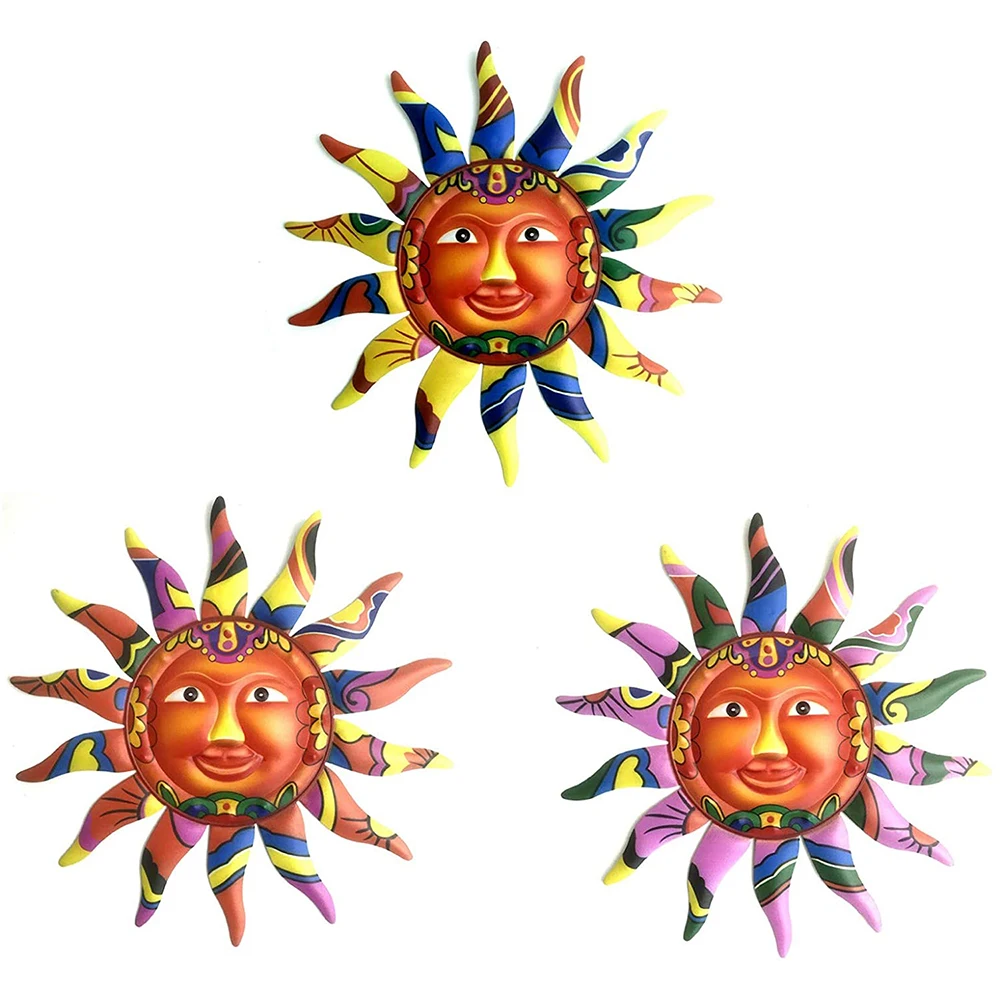 

Metal Sun Wall Art Sculpture Decor Smiling Sun Hanging Ornaments For Indoor Outdoor Home Garden Courtyard Room Decor Accessories