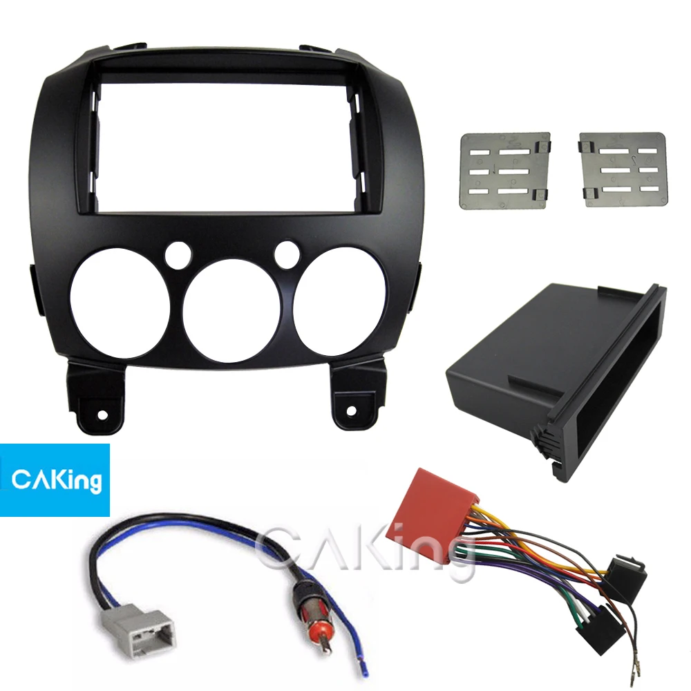 Одиночная/двойная Din Автомобильная фасция радио Панель жгут антенна для Mazda 2 Demio