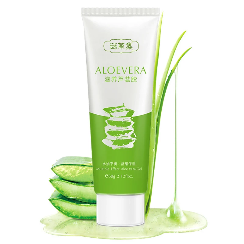 

60g Face Cream Aloe Soothing Gel Aloe Vera Gel Skin Care Remove Acne Moisturizing Day Cream After Sun Lotions Aloe Gel