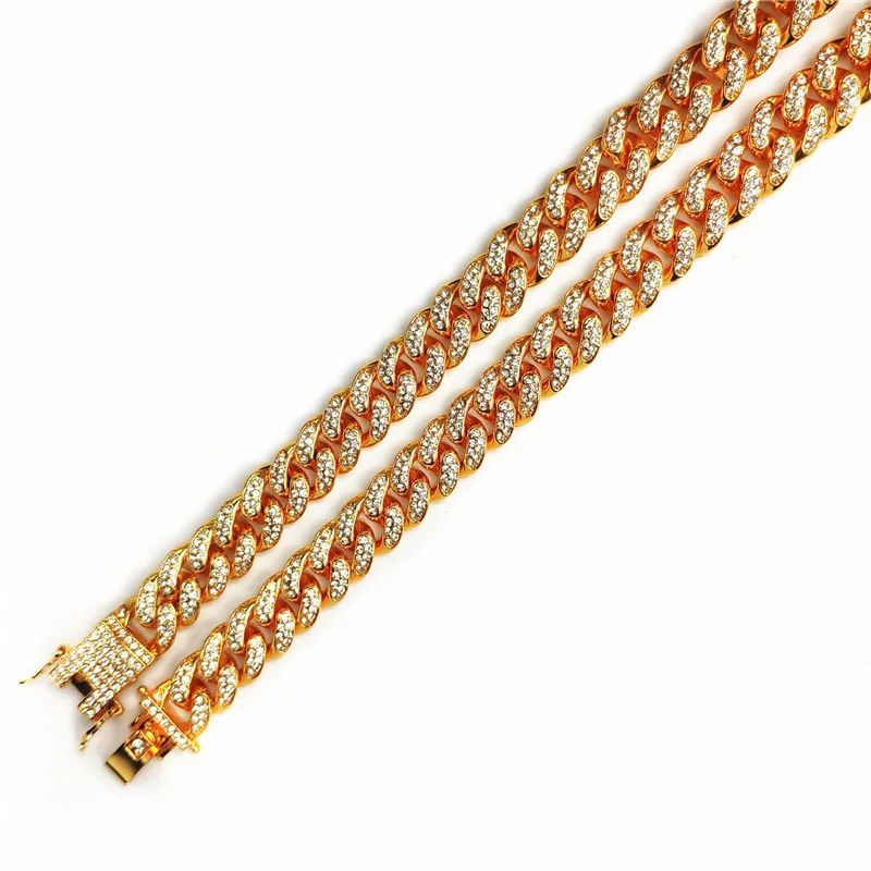 

MOFLO Hot Selling Hip-hop Jewelry Paved Diamonds 12MM Wide Men's Cuban Chain Bracelet Blig Iced Out Design for Rapper