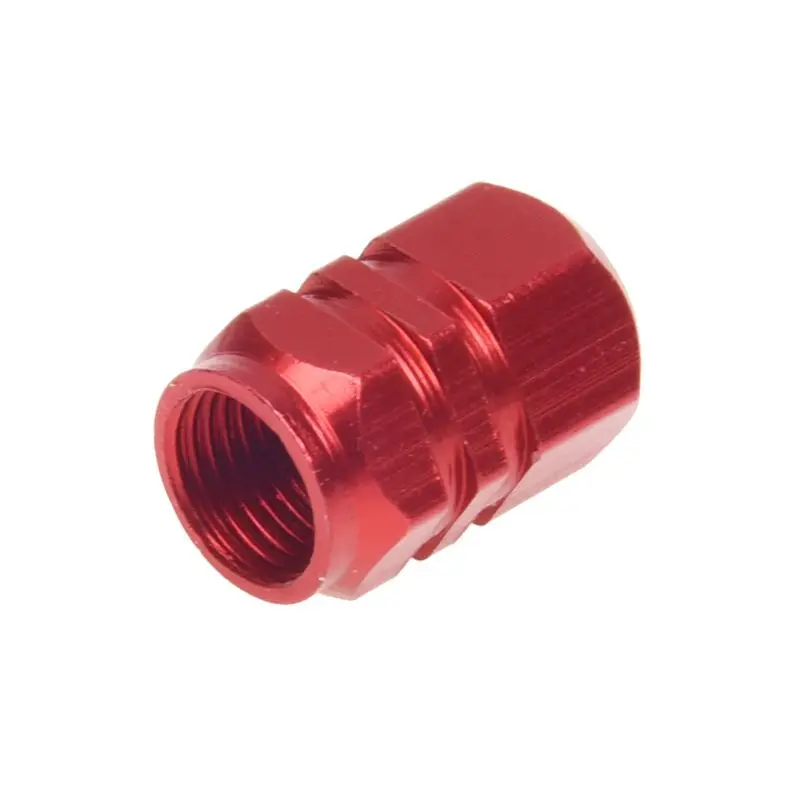 

Red tire air valve caps Fit All Schrader valve (pack of 4)